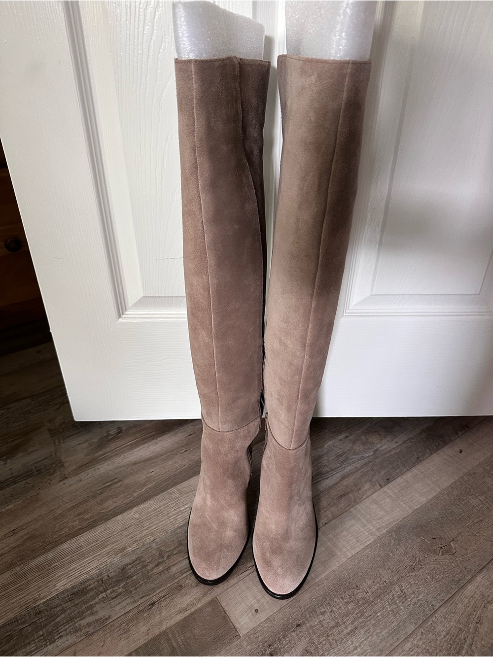 Gianni Bini Taupe Suede Over-the-Knee Boots